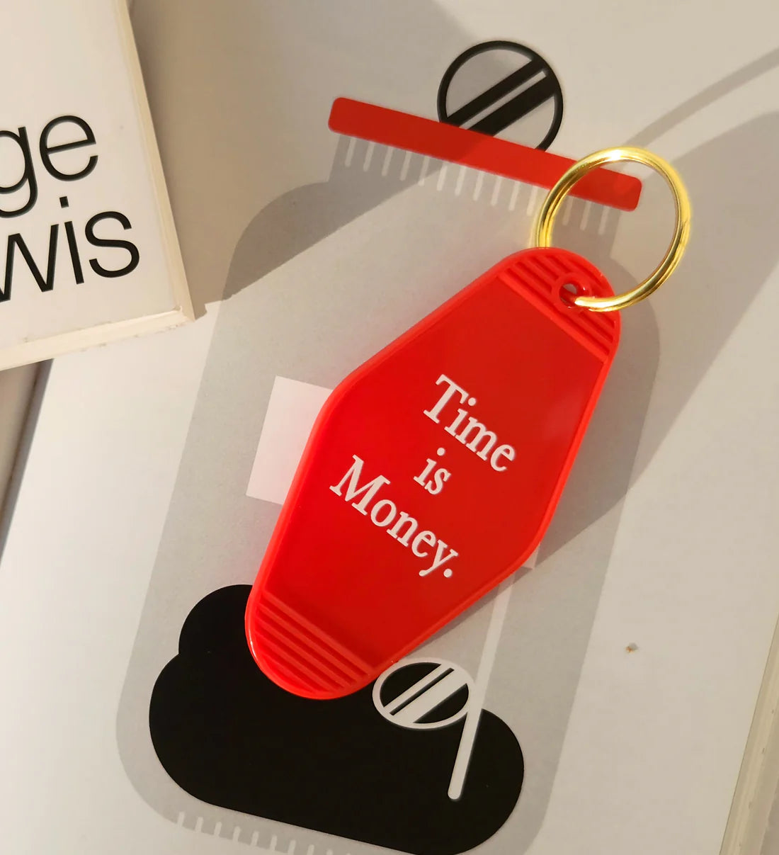 Keyring •  Red • Time is Money