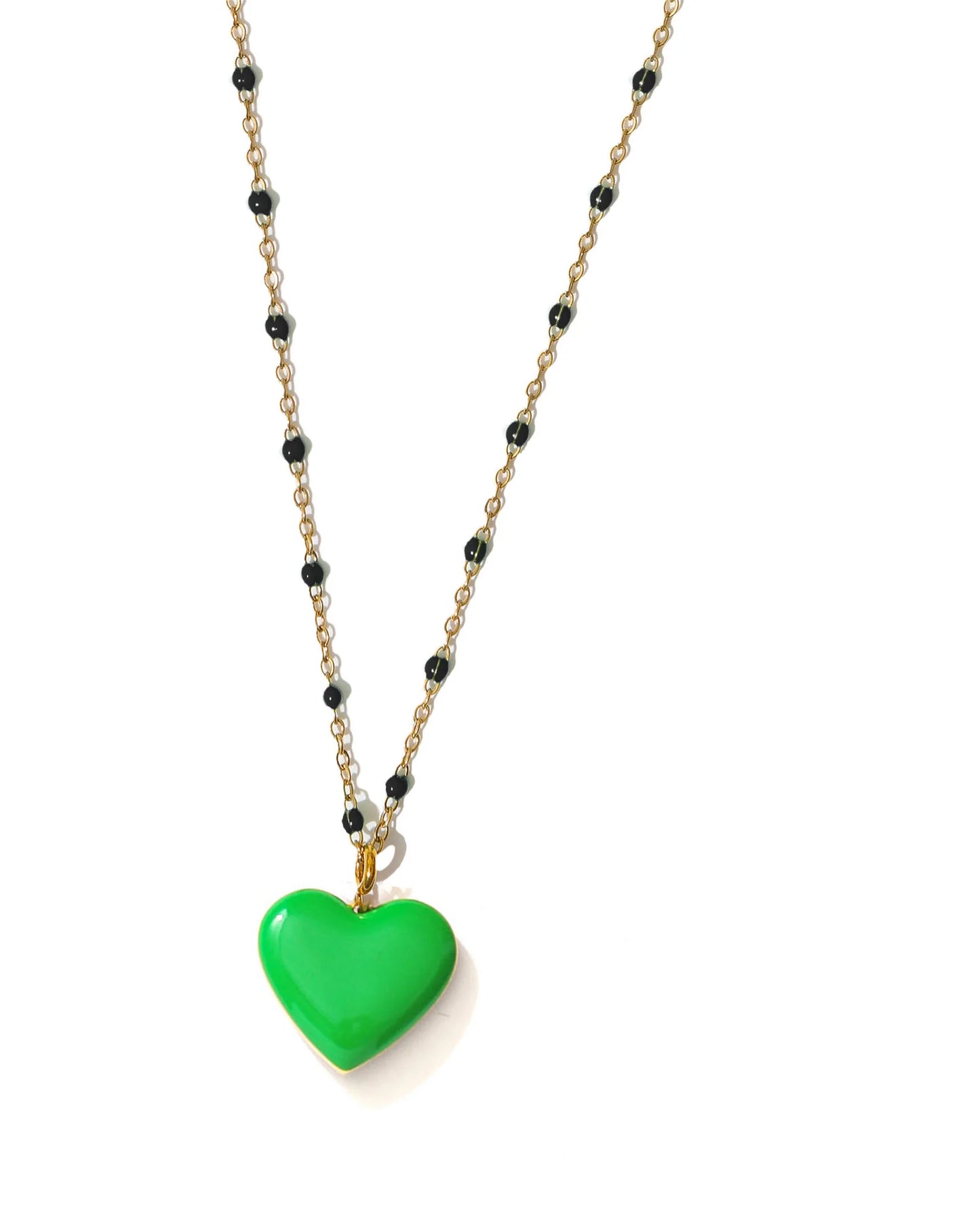 Matter Matters Follow Your Heart Necklace • Green & Black