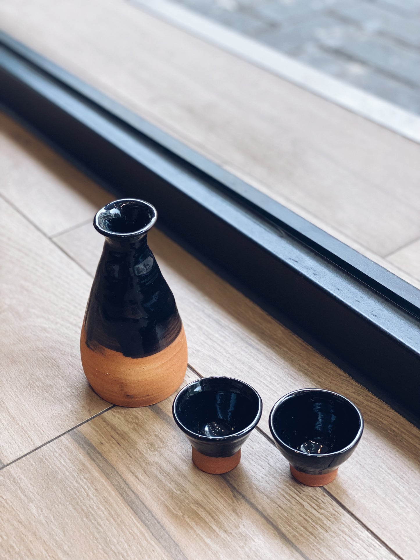 王小夏藝術工作室 - 清酒杯套裝 (黑色)｜Zoes Ceramics - Sake Cup Set (Black)