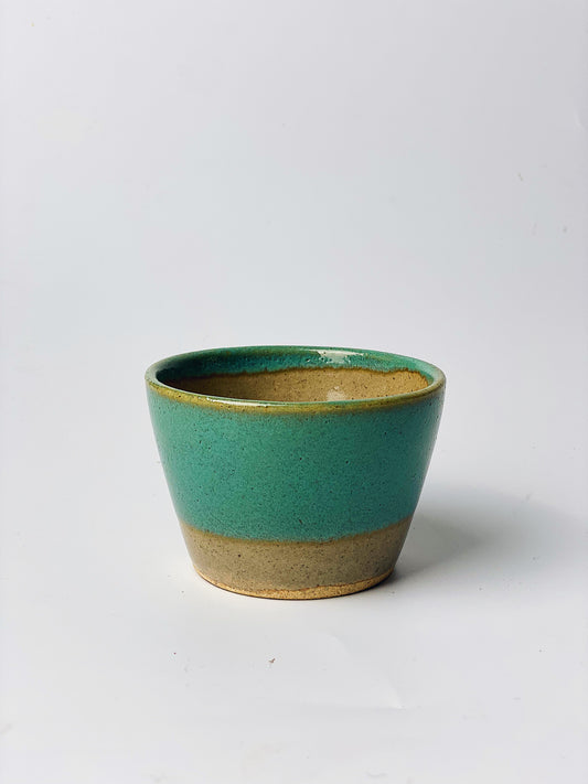 日本製益子燒 綠色陶瓷茶杯 | Japanese Mashiko Yaki Tea Cup (Green)