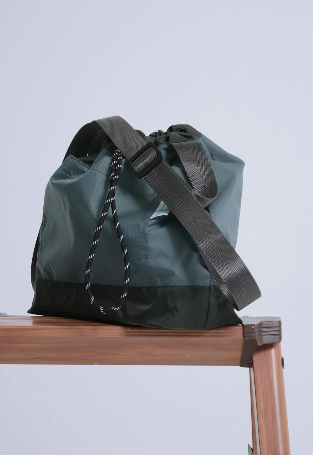 Informal Bag Drawstring Nylon Grey+Army