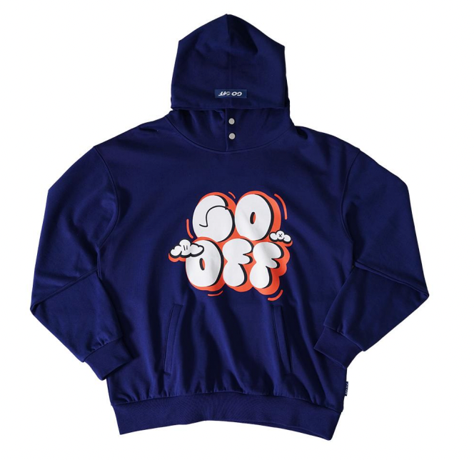 GO OFF BUBBLE LOGO HOODIES （Navy Blue ）