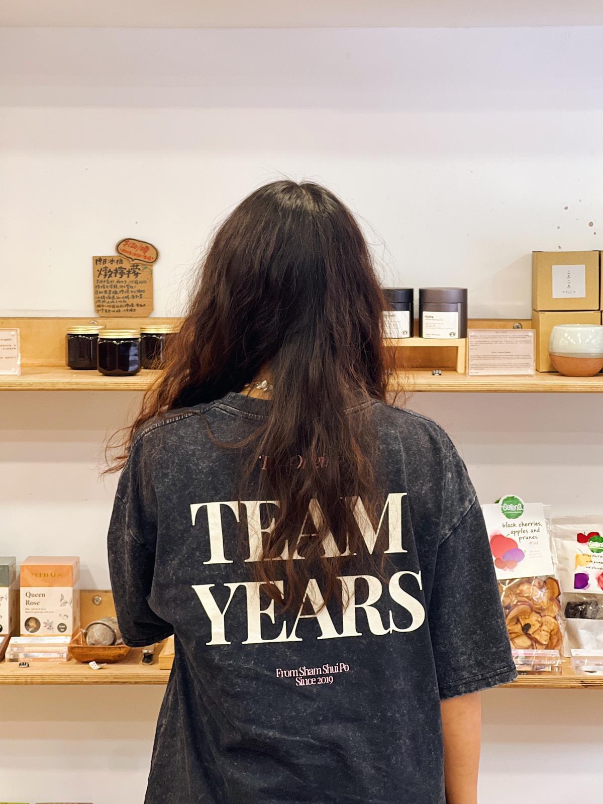 YEARS - "TEAM YEARS" Washed Tee (Black)