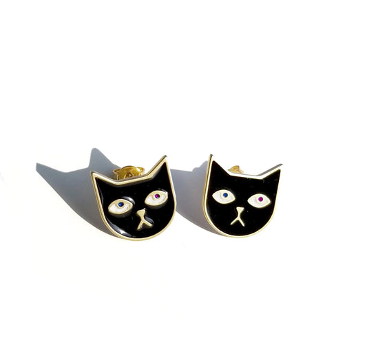 Matter Matters Kitty Tom Earrings • Black