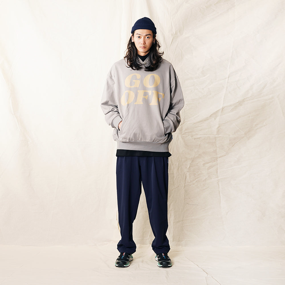 GO OFF FONT HOODIE (SLIVER GREY)