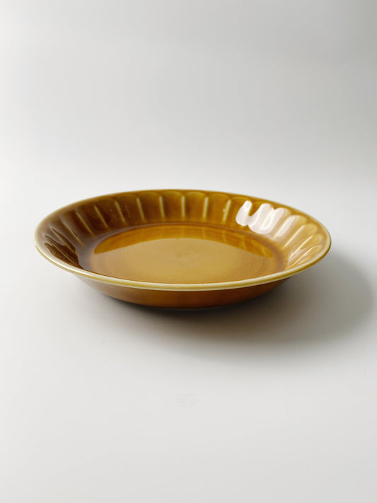 日本製美濃燒 Mebore 陶瓷中型碟(焦糖色)｜Japanese Mino Ware Mebore Plate(Size M)(Caramel)