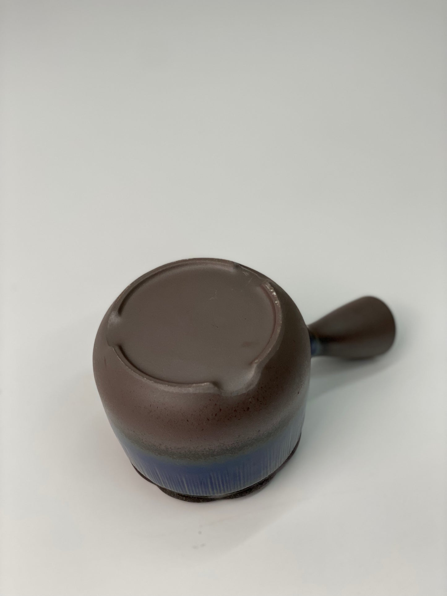 日本製萬古燒 漸層花紋茶壺 (藍色) | Japanese Banko Ware Gradient Flower Stripe Tea Pot  (Blue)