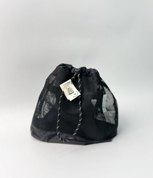 Informal Bag Drawstring Mesh Black