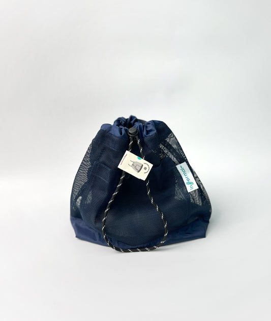 Informal Bag Drawstring Mesh Navy