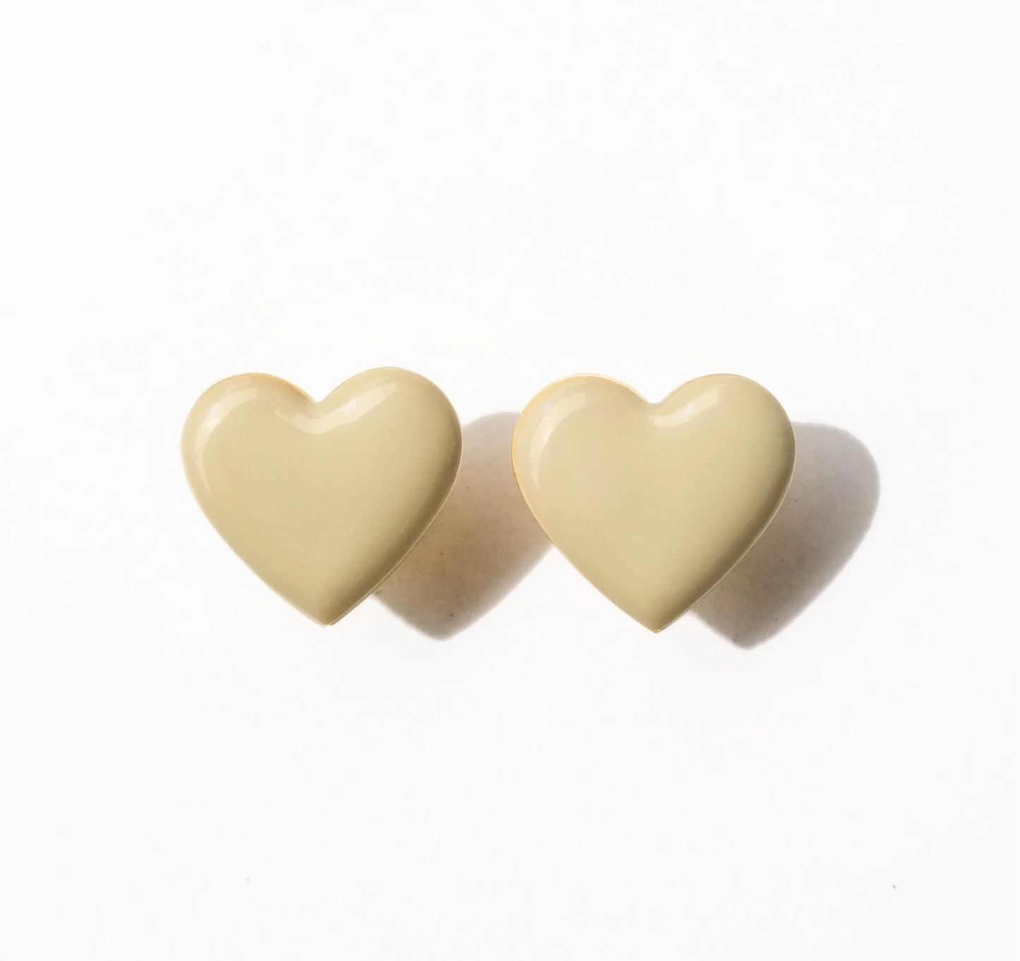 Matter Matters Puffy Heart Studs • Stone