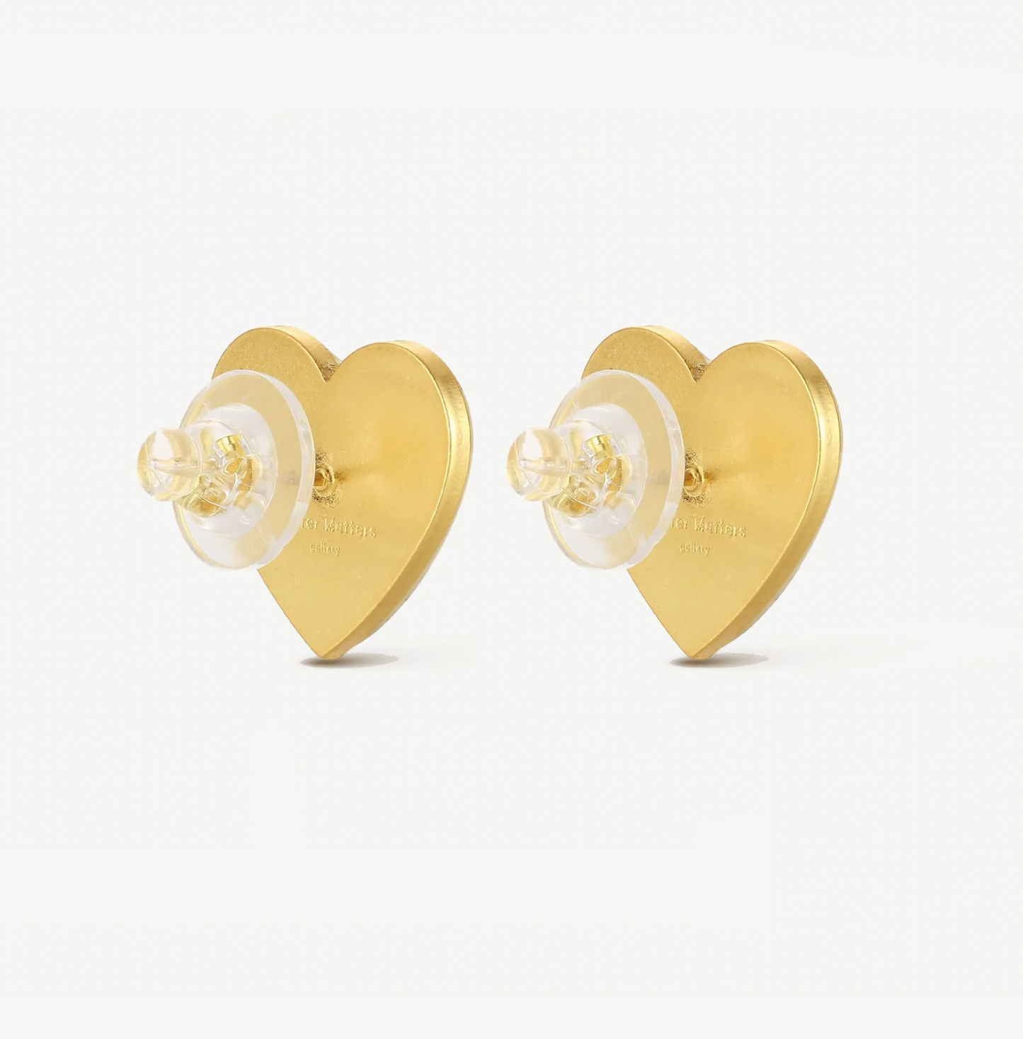 Matter Matters Puffy Heart Studs • Stone