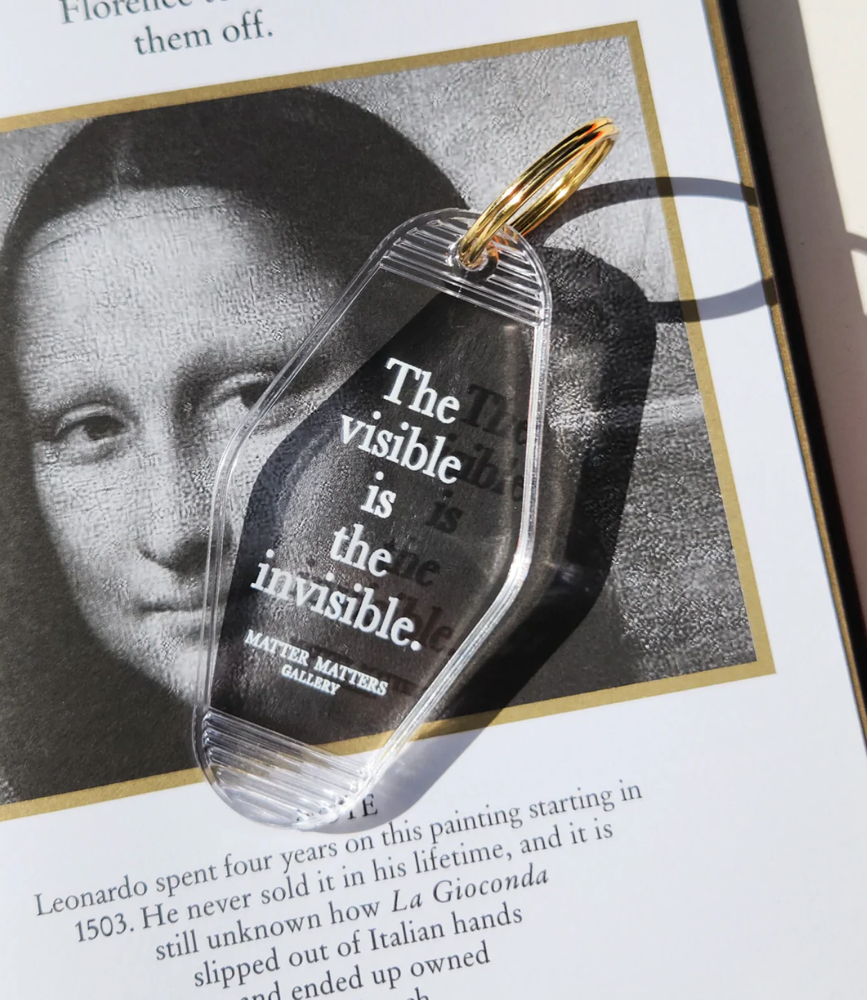 Keyring • Transparent • The visible is the invisible.