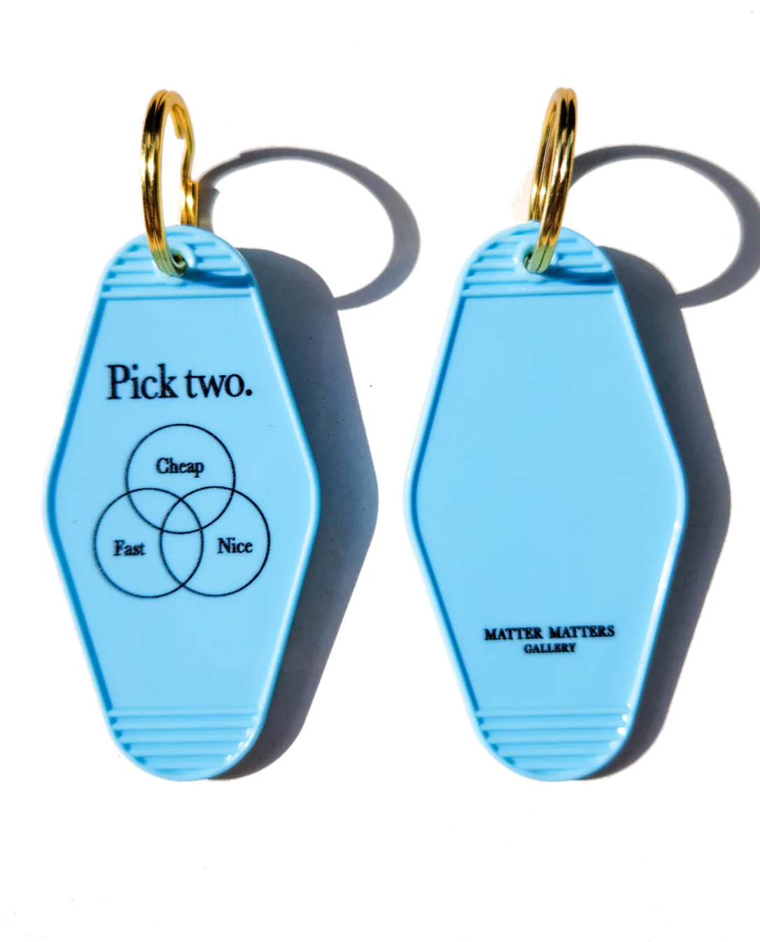 Keyring • Light Blue • Pick two.