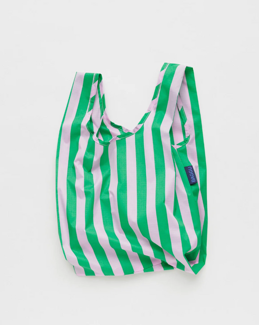 Baby Baggu - Pink Green Awning Stripe