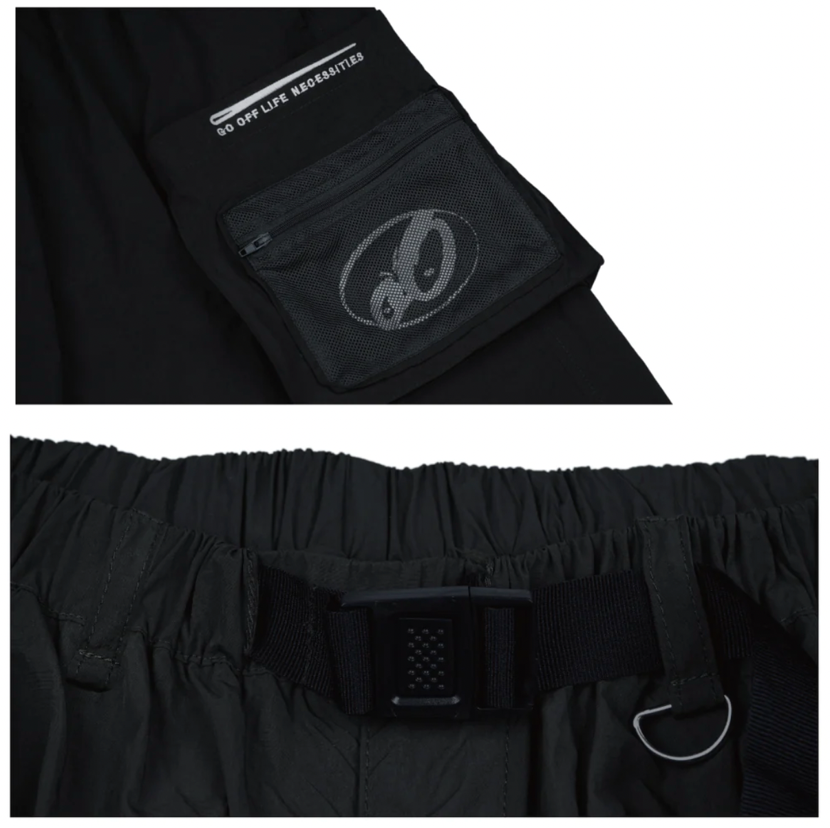 GO OFF MULTI-POCKETS SHORTS (BLACK)