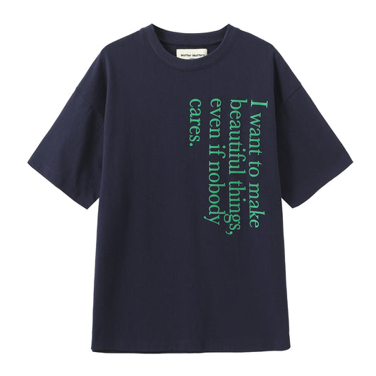 Matter Matters Beautiful things / Oversized Tee • Navy